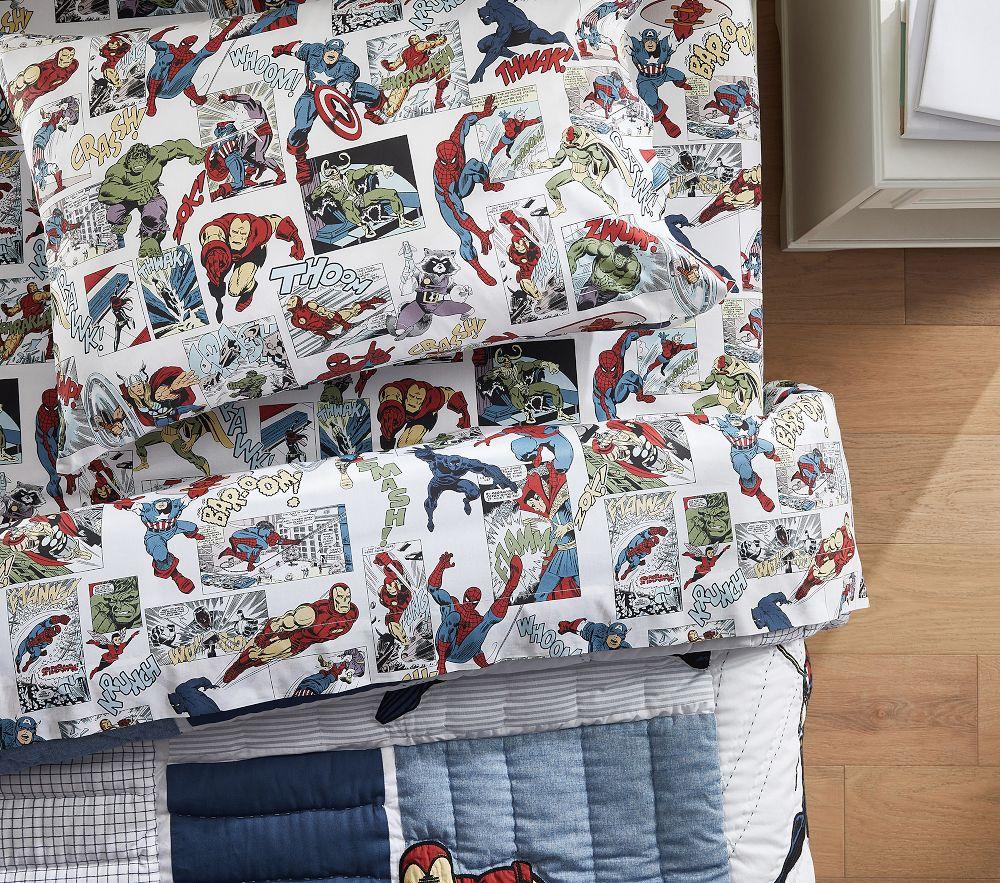 Marvel Heritage Glow in the Dark Sheet Set Pottery Barn Kids UK
